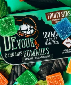 buy fruity stash devour gummies 100mg thc