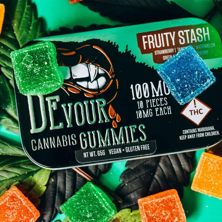 buy fruity stash devour gummies 100mg thc